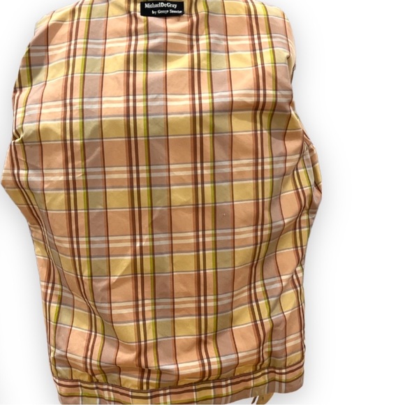 George Simonton fully lined multiple pockets light tan jacket Sz L - Picture 4 of 7